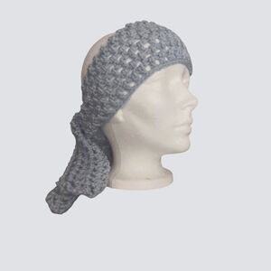 Crochet Gray/Blue Head Or Neck Accessory Wrap